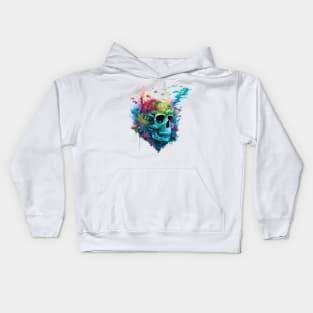 Psychedelic Underwater Skull Kids Hoodie